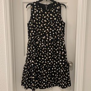 Black, white & beige dot dress